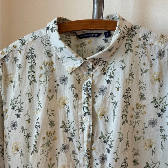 Studio Sanderson x Uniqlo XL cottagecore prairiecore floral top s/s EUC oversize - Picture 3 of 7